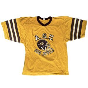 Vintage 70s ASU Arizona State Sun Devils Shirt Tee Size XL Retro Single Stitch